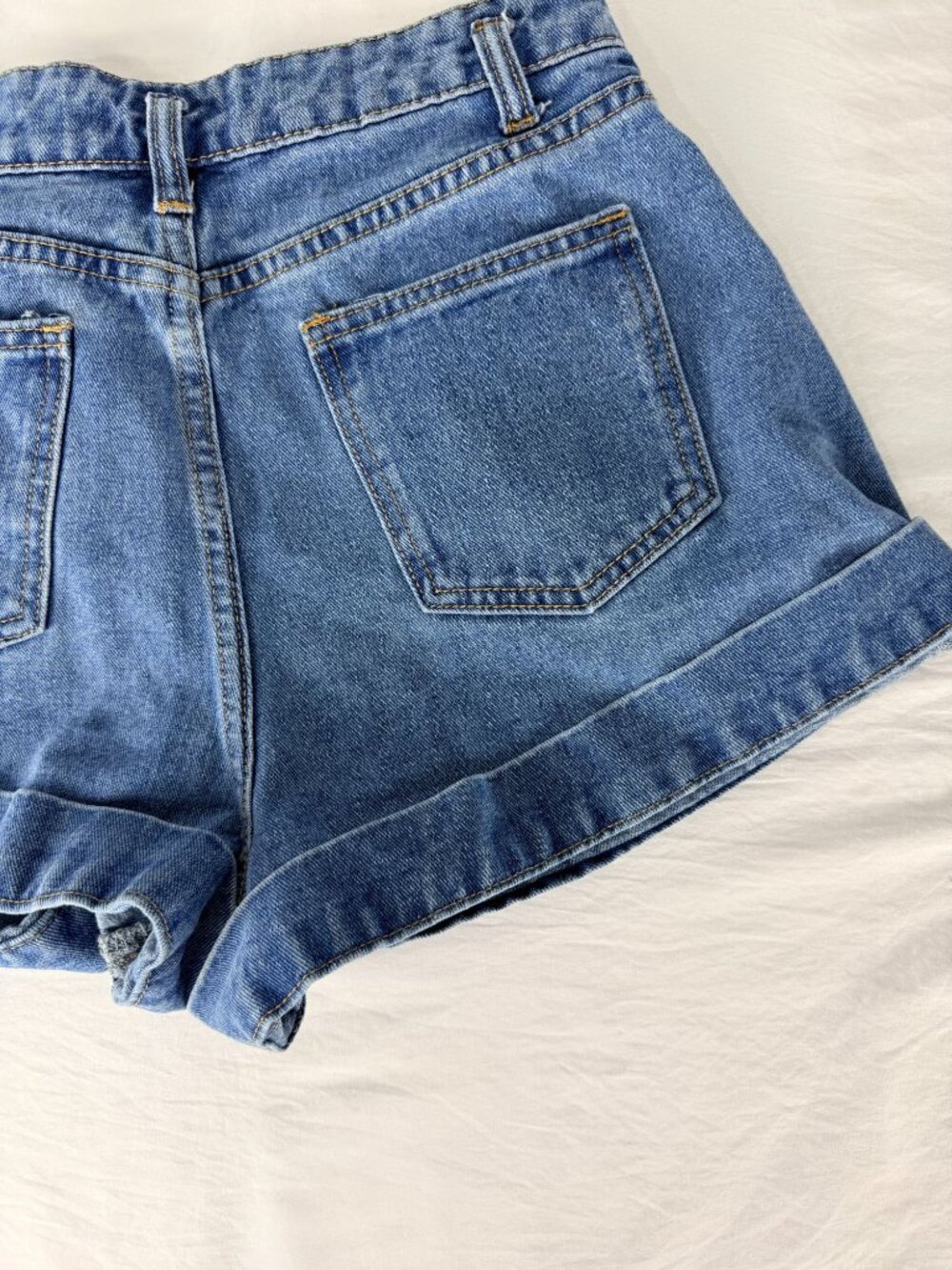 Dazy Denim Shorts Women Size M High Rise Cuffed Blue Casual Summer Jean Shorts - Picture 10 of 13